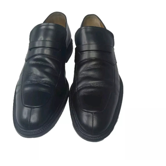 Gucci Men's Shoes Size 8.5 D Penny Loafers Black Leather Vintage - Picture 6 of 16